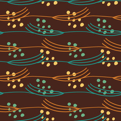 seamless repeat pattern with abstract shapes and spots