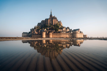Famous castle on a tidal island