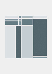 Mondrian style art colorful logo design illustration