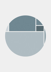 Mondrian style art colorful logo design illustration