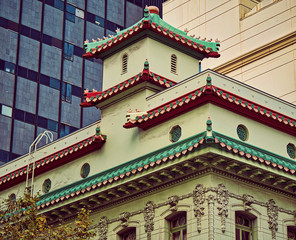 Fototapeta na wymiar Beautiful Chinatown In San Francisco. Travel Holidays Architecture