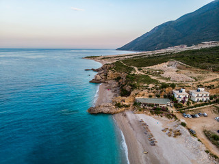 Aerial  view of  charming coast in Albania
