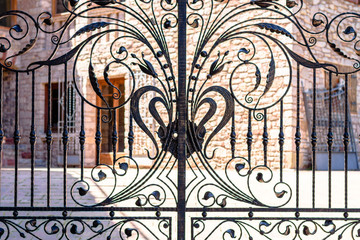Beautiful design of an iron forged gate.