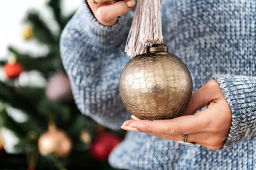 Decorating the Christmas tree