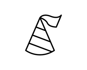 Party hat line icon