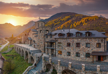 Fototapeta premium Fiagdon Monastery in North Ossetia.