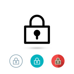 Lock icon collection. Abstract sign and symbol for your website design. Vector illustration.