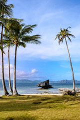 Fototapeta na wymiar Magnificent landscape of the islands off Palawan in the Philippines