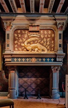 Chemin&eacute;e Fran&ccedil;ois 1er dans le ch&acirc;teau de Blois, Loir-et-Cher, France