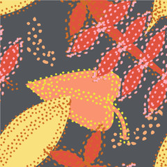 seamless pattern with leaves