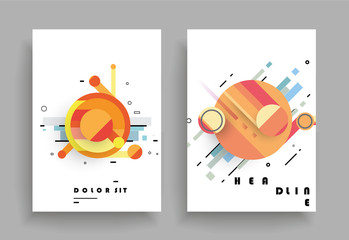 Artistic covers design. Creative colors backgrounds. Trendy futuristic design