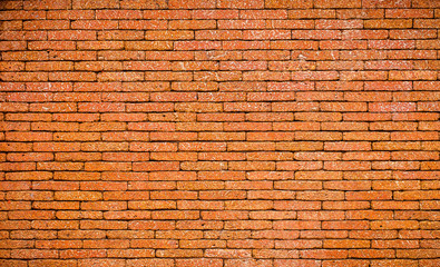 Old grunge red brick wall background. picture backdrop