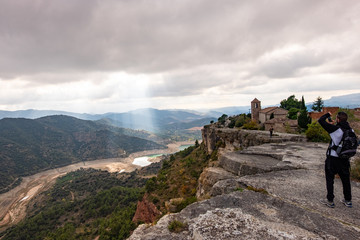 Panoramic view of Siurana village in Catalonia, Spain