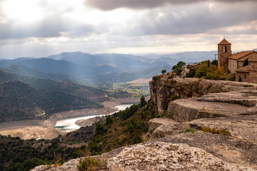 Panoramic view of Siurana village in Catalonia, Spain