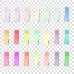 Post note color stickers isolated on