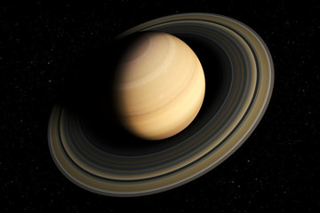 Saturn planet, 3D illustration, Solar System © Bocskai István