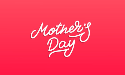 Fototapeta na wymiar Mother's Day label. Lettering calligraphy Happy Mother's Day 
