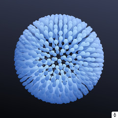 Sphere. Element for design. 3d vector illustration for science, education or medicine.