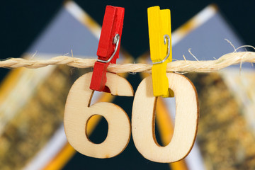 60 Geburtstag, Party und Sektgläser