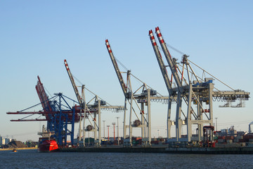 Obraz premium Containerterminal in Hamburg