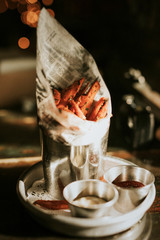 Sweet potato fries bar snack menu