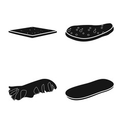 Vector illustration of tasty and cooking logo. Collection of tasty and sandwich stock symbol for web.