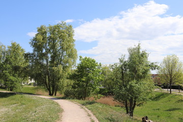 Le parc Bourlione à Corbas, grand espace vert - Ville de Corbas - Département du Rhône - France