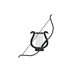 bow and lyre mythology apollo god of Olympus, illustration for web and mobile design. - obrazy, fototapety, plakaty