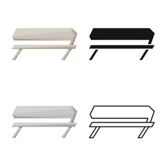 Isolated object of bench and furniture symbol. Web element of bench and sitting stock vector illustration.