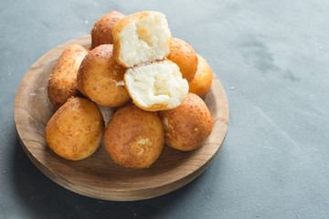 Traditional Colombian buñuelo - Deep Fried Cheese Bread