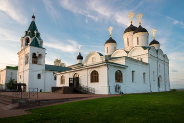 Fototapeta na wymiar Cathedral of the Transfiguration in the Murom Spaso-Preobrazhensky Monastery. City Murom, Russia