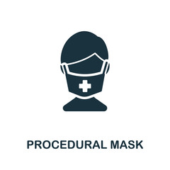 Procedural Mask icon. Simple illustration from personal protection collection. Creative Procedural Mask icon for web design, templates, infographics and more