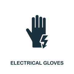 Electrical Gloves icon. Simple illustration from personal protection collection. Creative Electrical Gloves icon for web design, templates, infographics and more