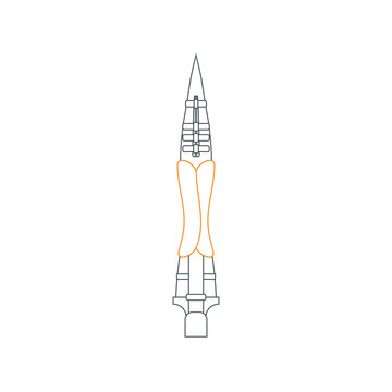 longinos spear is the weapon with which they killed jesus christ according to the christian religion, illustration for web and mobile design.