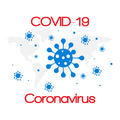 Fototapeta na wymiar Covid-19, coronavirus concept, world pandemic vector isolated illustration