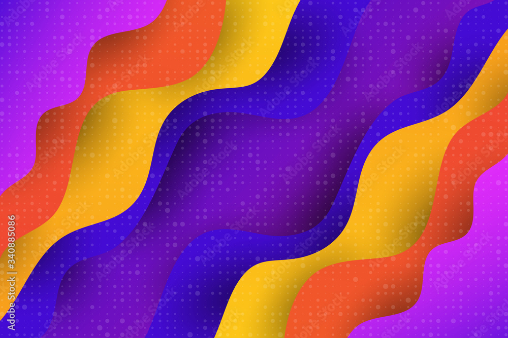 Poster multiple color liquid curve modern design geometric element vector abstract background for business 