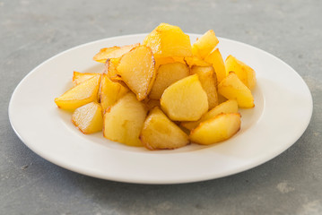 Patatas bravas traditional Spanish potatoes snack tapas