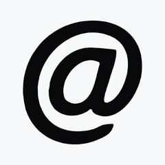 Obraz premium At Symbol single vector icon symbol