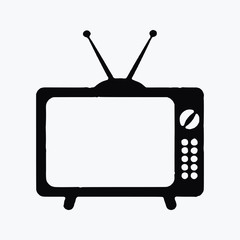 Old TV single vector icon symbol