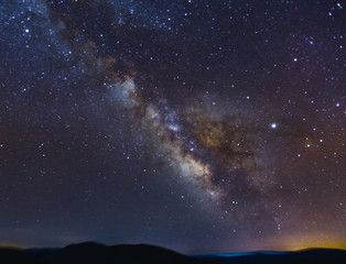 Fototapeta na wymiar The Central Core of the Milkyway near the Horizon