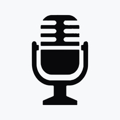 Micro Phone single vector icon symbol