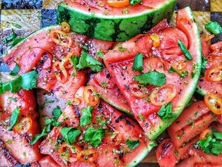 Gegrillte Wassermelone