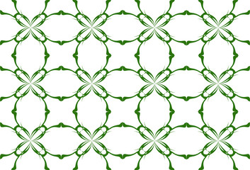 Seamless pattern design with floral background elements, brown, black, gray, white ornaments