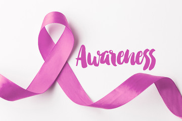 Pink breast cancer awareness ribbon background