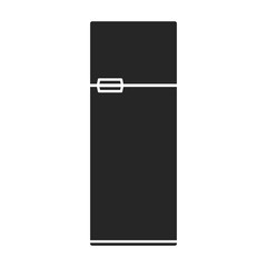Modern fridge vector icon.black vector icon isolated on white background modern fridge.