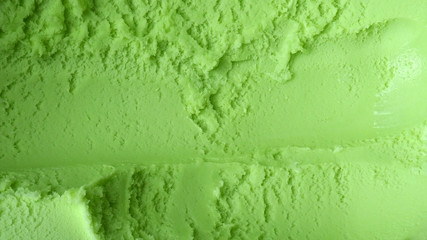 Closeup lime flavoured sherbet ice cream, Top view Food concept..