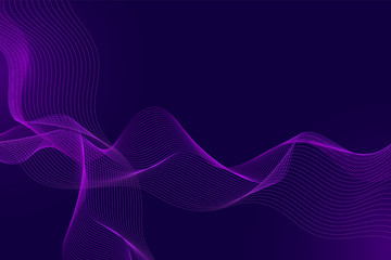 Line wave abstract vector for business, banner website, brochure and flyer background with copy space.