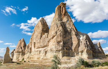 Volcanic tufa formations in Turkey's Cappadocia.