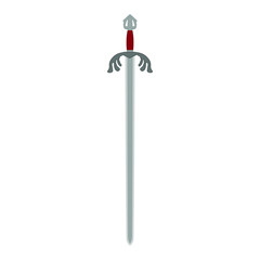 Tizona sword of the spanish warrior of the middle ages cid campeador, illustration for web and mobile design.
