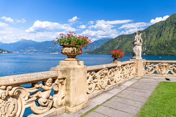 17 July 2019,  Famous Villa del Balbianello, Lake Como, Lombardy, Italy.
